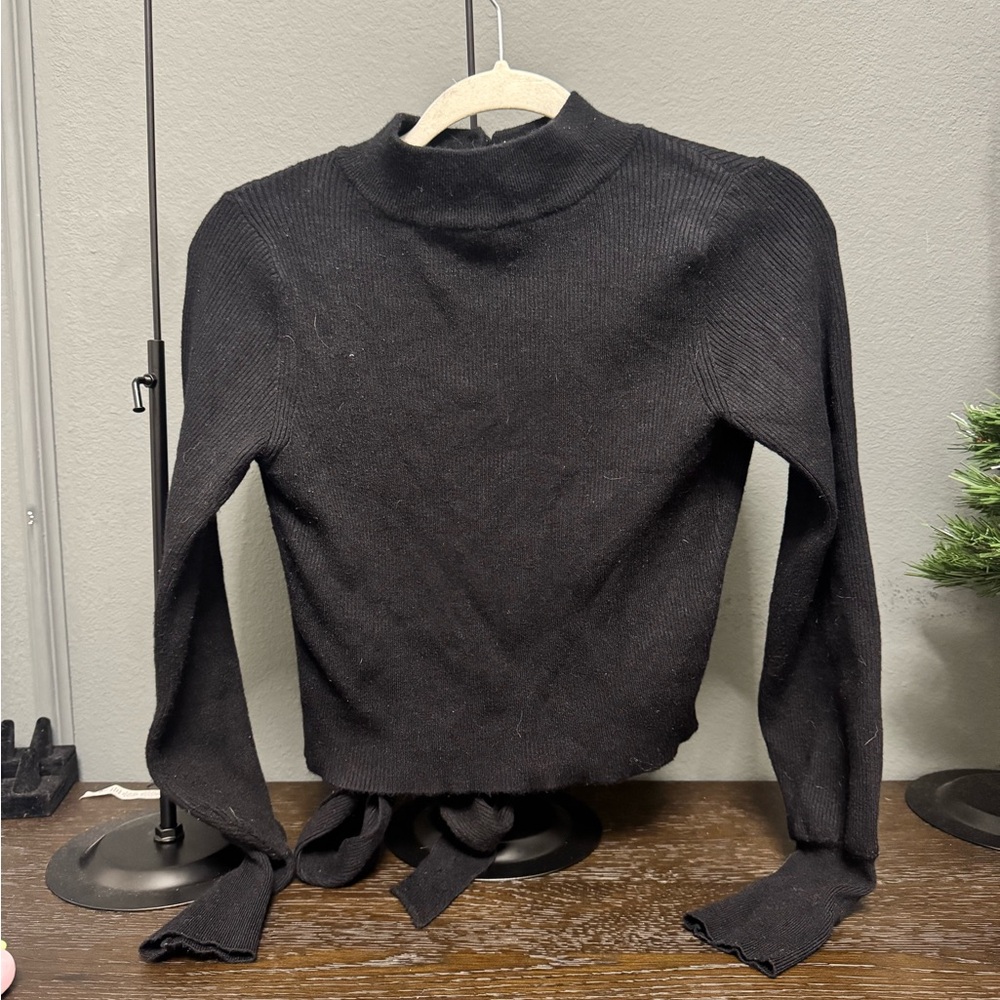 Astr Black Cowl Neck Sweater